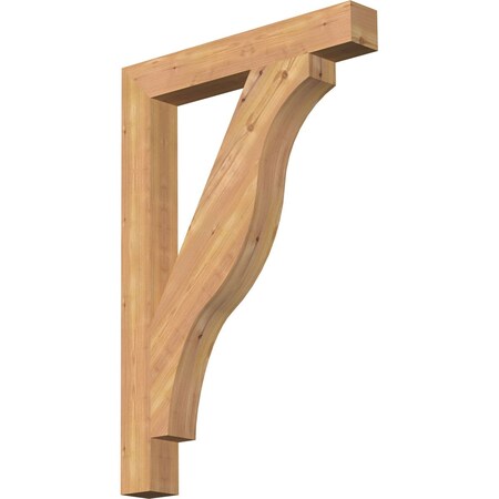 Ekena Millwork Funston Block Smooth Bracket, Western Red Cedar, 3 1/2"W x 26"D x 38"H BKT04X26X38FST05SWR